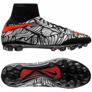 Nike Hypervenom Phantom II Neymar Jr AG Sort-Rød-Hvid fodboldstøvler