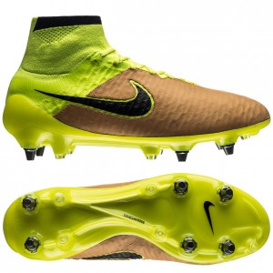 Nike Magista Obra Skind Tech Craft SG-PRO Sand-Sort-Neon fodboldstøvler