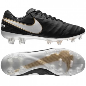 Nike Tiempo Legend 6 FG Sort-Hvid-Guld fodboldstøvler