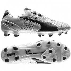 Puma King II FG Hvid-Sort fodboldstøvler