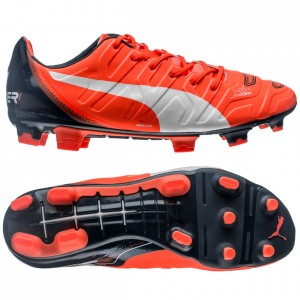 Puma evoPOWER 1.2 FG Orange-Hvid-Navy fodboldstøvler