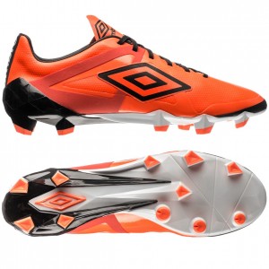 Umbro Velocita Pro HG Orange-Sort-Hvid fodboldstøvler