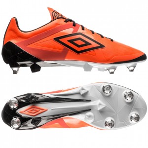 Umbro Velocita Pro SG Orange-Sort-Hvid fodboldstøvler