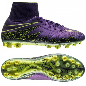 Nike Hypervenom Phantom II AG Lilla-Sort-Neon fodboldstøvler