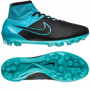 Nike Magista Obra AG Sort-Blå skind fodboldstøvler