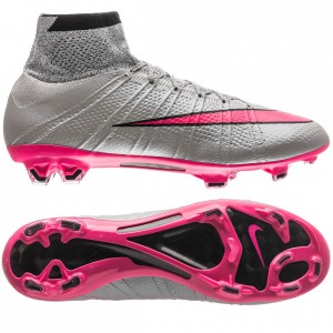 Nike Mercurial Superfly FG Grå:Pink:Sort fodboldstøvler