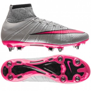 Nike Mercurial Superfly SG-PRO Grå:Pink:Sort fodboldstøvler