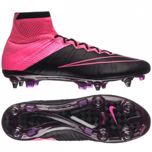 Nike Mercurial Superfly Skind SG-PRO Sort-Pink fodboldstøvler