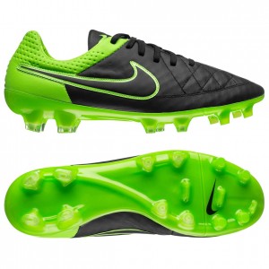 Nike Tiempo Legend V FG Sort-Grøn fodboldstøvler