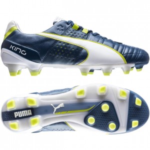 Puma King II FG Blå:Hvid:Neon