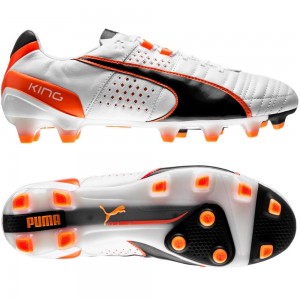 Puma King II FG Hvid:Sort:Orange