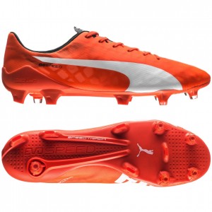 Puma evoSPEED SL FG Orange-Hvid-Navy fodboldstøvler