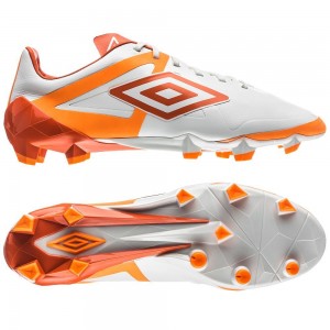 Umbro Velocita Pro HG Hvid-Orange fodboldstøvler